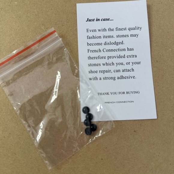 French Connection studded d’orsay black leather pointed toe heels size 41 - Picture 7 of 9